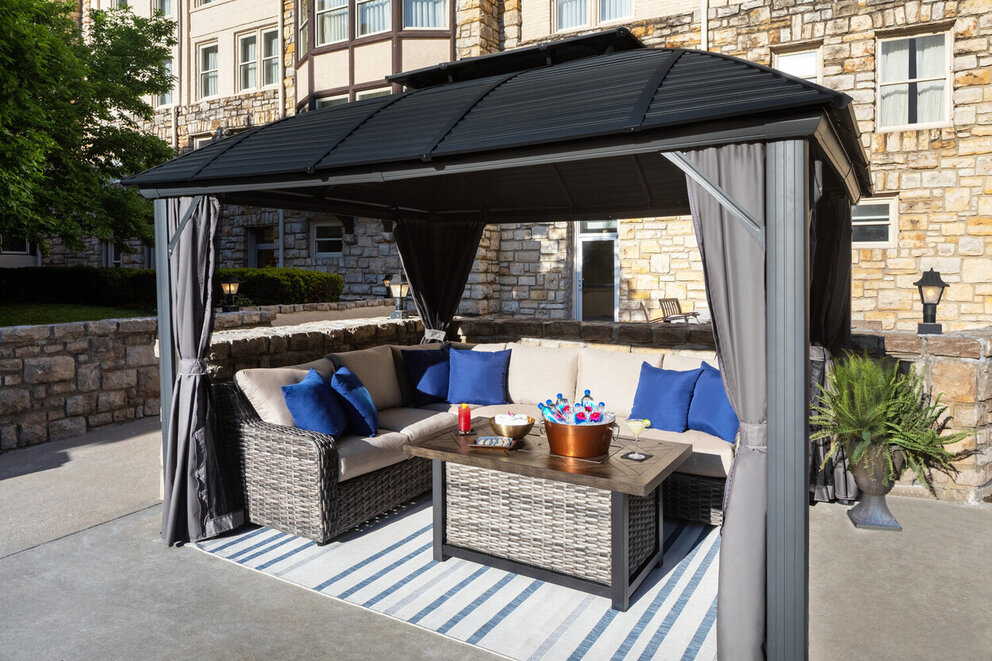 Outdoor Pool Cabana at The Elms Hotel and Spa