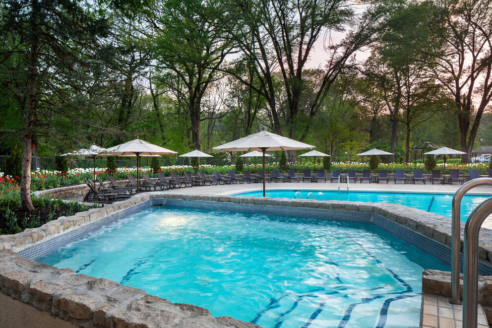 Outdoor Hot Tub at The Elms Hotel and Spa