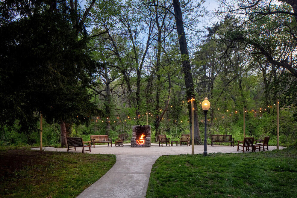 Stone Fire Pit 2 at The Elms Hotel and Spa