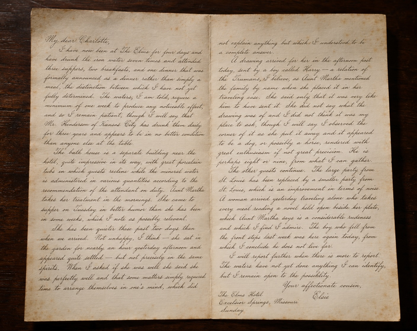 an open book with handwriting