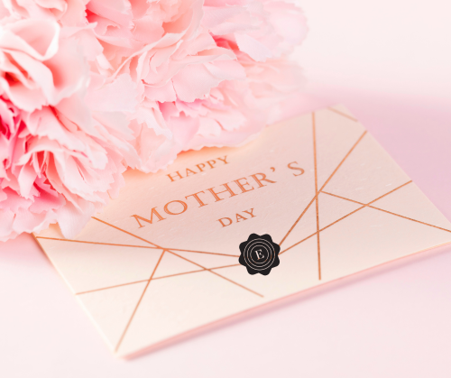 Resere Your Table a pink card with a pink flower